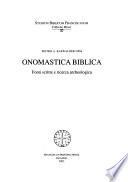 Onomastica biblica