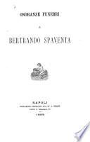 Onoranze funebri a Bertrando Spaventa