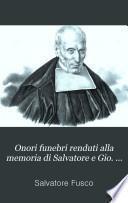 Onori funebri renduti alla memoria di Salvatore e Gio. Vinc. Fusco [Mariano Leopoldo d'Avella]