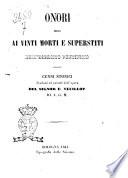 Onori resi ai vinti morti e superstiti dell'esercito pontificio cenni storici tradotti ed estratti dall'opera del signor E. Veuillot da A.G.M