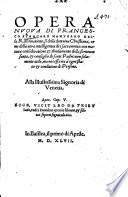 Opera nuova ... della Riformatione, si della dottrina Christiana, come della uera intellegentia de i sacramenti, etc