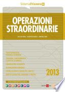 Operazioni straordinarie 2013