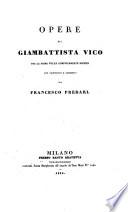 *Opere complete di Giambattista Vico