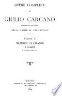 Opere complete di Giulio Carcano