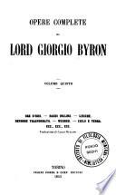 Opere complete di Lord Giorgio Byron