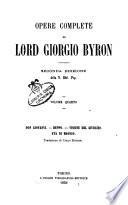 Opere complete di Lord Giorgio Byron
