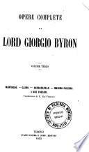 Opere complete di Lord Giorgio Byron