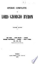 Opere complete di Lord Giorgio Byron