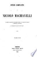 Opere complete di Niccolo Machiavelli