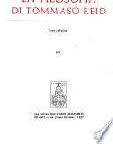 Opere complete: La filosofia di Tommaso Reid