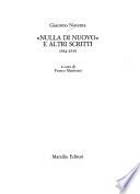 Opere complete: Nulla di nuovo e altri scritti, 1934-1939
