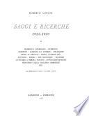 Opere complete: t. 1-2. Saggi e Ricerche, 1925-1928