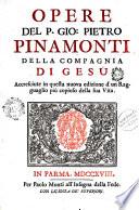 Opere del P. Gio. Pietro Pinamonti