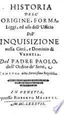 Opere del padre Paolo dell'Ordine de' Serui, e theologo della serenissima Republica di Venetia. Diuise in sei volumi, come si vede nella tavola