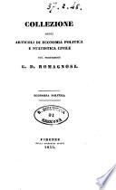 Opere del professore G. D. Romagnosi