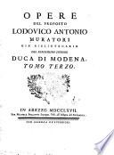 Opere del proposto Lodovico Antonio Muratori