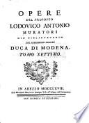 Opere del proposto Lodovico Antonio Muratori