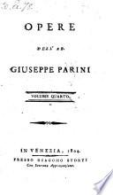 Opere Dell'Ab. Giuseppe Parini