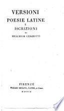 Opere dell'abate Melchior Cesarotti padovano