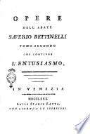 Opere Dell'Abate Saverio Bettinelli