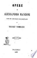 Opere di Alessandro Manzoni con un discorso preliminare di Niccolò Tommaseo