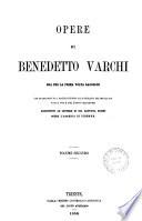 Opere di Benedetto Varchi