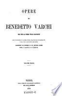 Opere di Benedetto Varchi