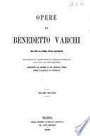 Opere di Benedetto Varchi