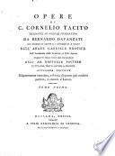 Opere di C. Cornelio Tacito, 1