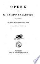 Opere di C. Crispo Sallustio volgarizzate da Giulio Trento e Francesco Negri