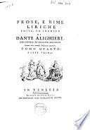 Opere di Dante Alighieri