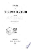 Opere di Francesco Benedetti