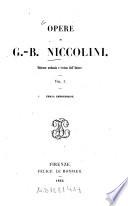 Opere di G.-B. Niccolini