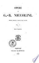 Opere di G.-B. Niccolini
