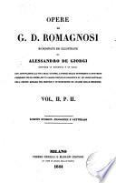 Opere di G. D. Romagnosi