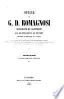 Opere di G.D. Romagnosi