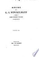 Opere di G. G. Winckelmann