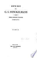 Opere di G.G. Winckelmann