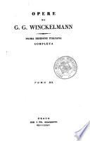 Opere di G. G. Winckelmann... Tomo 3 [6-13]