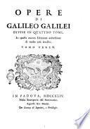Opere di Galileo Galilei