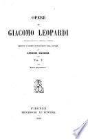 Opere di Giacomo Leopardi