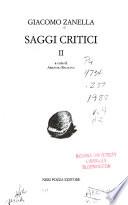 Opere di Giacomo Zanella: Saggi critici