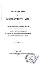 Opere di Giambattista Vico