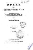 Opere di Giambattista Vico