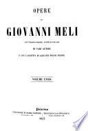 Opere di Giovanni Meli