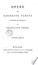 Opere di Giuseppe Parini pubblicate ed illustrate da Francesco Reina