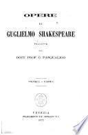 Opere di Guglielmo Shakespeare. Volume 1, parte 1