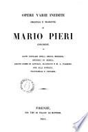 Opere di Mario Pieri corcirese
