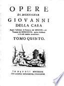 Opere di monsignor Giovanni della Casa