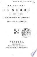Opere di monsignor Jacopo-Benigno Bossuet vescovo di Meaux. Tomo primo °-64.!